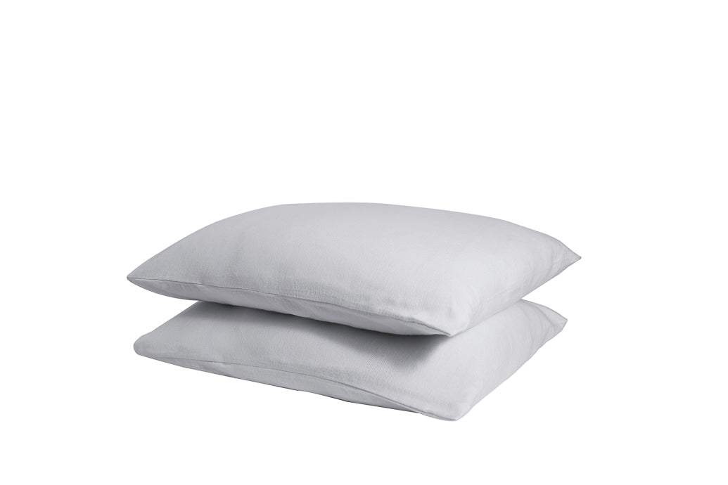 A luxurious set of two Velvet Flannel Pillowcases made from 100% cotton-flannel, showcasing their plush texture and elegant design.