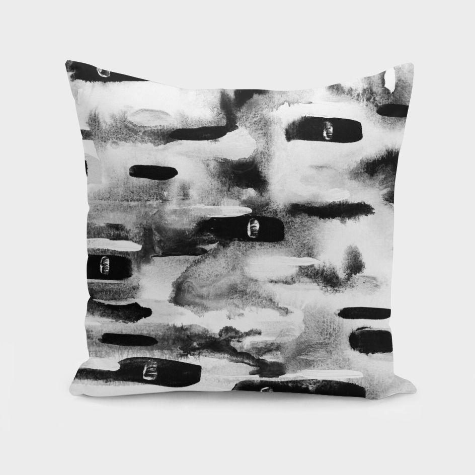 Watercolor 02 Birch Cushion featuring a double-sided print, made from 100% spun polyester poplin fabric, measuring 16x16 inches with a concealed zipper.