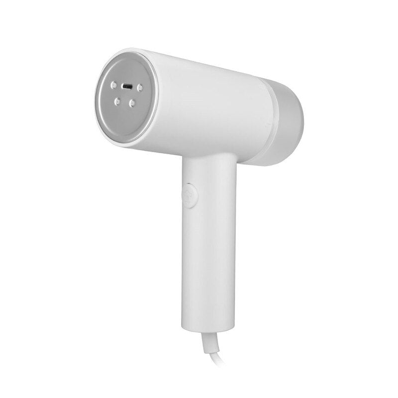 Handheld 1000W Powerful Steamer Brush with detachable head, showcasing its sleek design and integrated water tank.