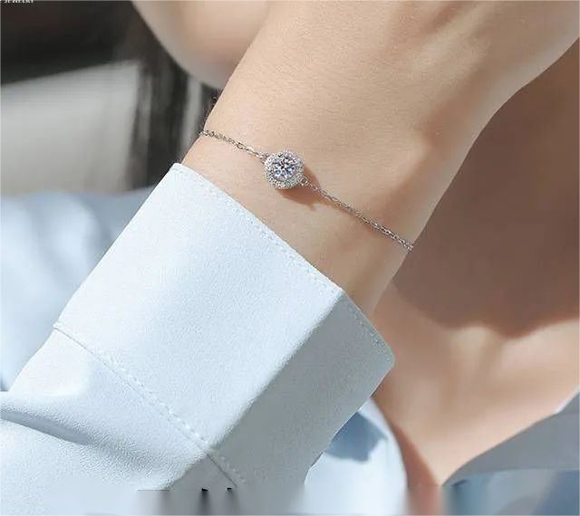 1 Carat Morganite Sterling Silver Bracelet with celestial-inspired design featuring stars, moon, and clouds, showcasing exquisite craftsmanship.