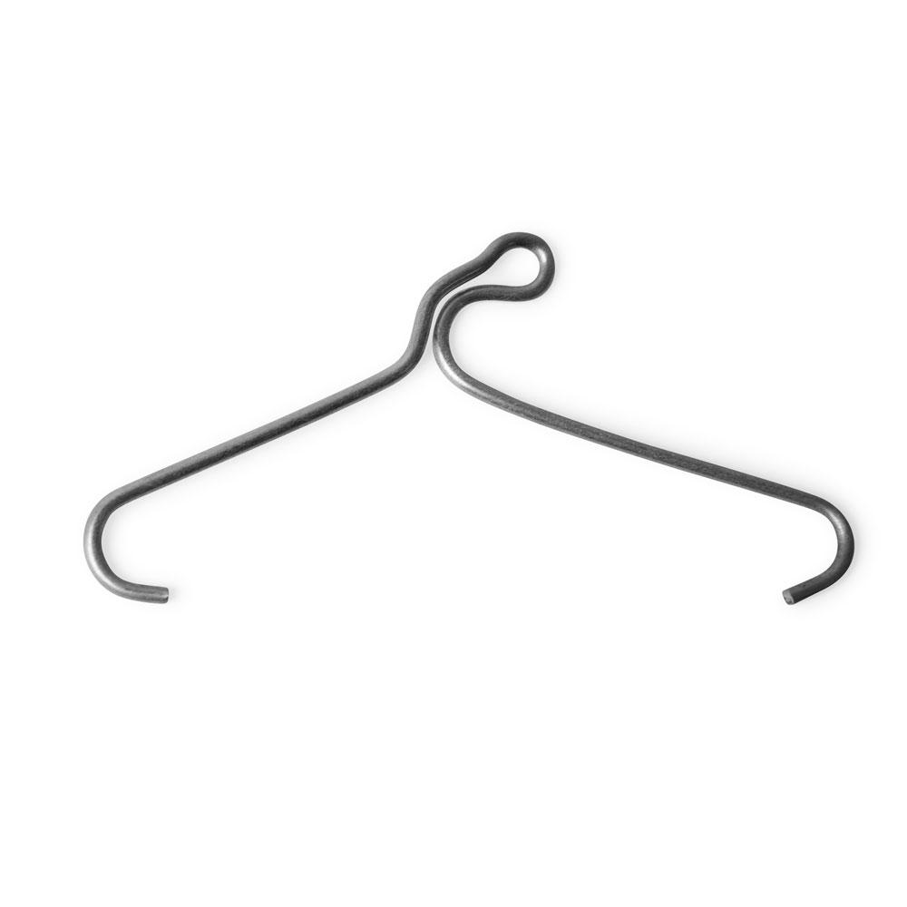 A pack of 10 65mm Brick Hooks designed for hanging items on brick walls without damage, made from stainless steel.