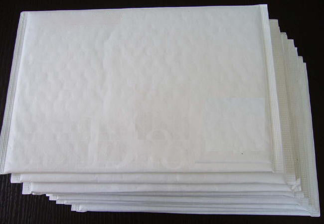 10 piece pack of white bubble padded bags, 360mm x 300mm, ideal for shipping and protecting parcels.