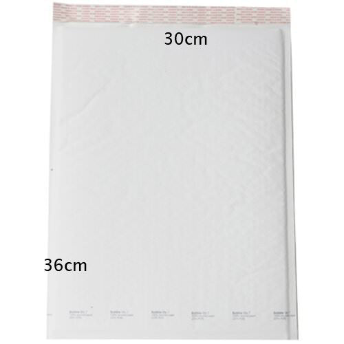 10 piece pack of white bubble padded bags, 360mm x 300mm, ideal for shipping and protecting parcels.