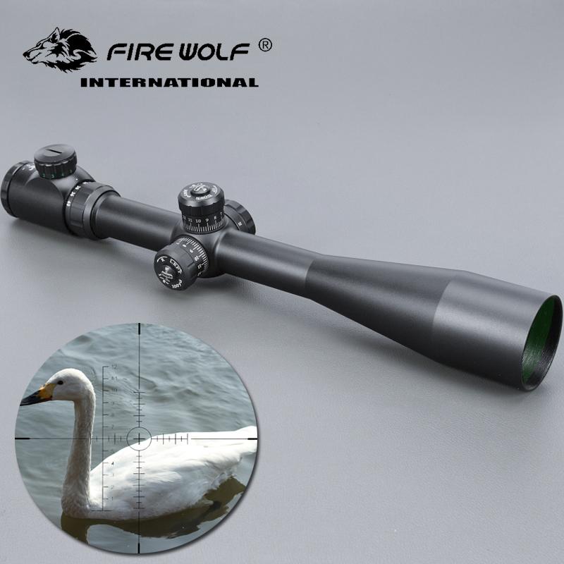 10-40x50 Long Range Riflescope showcasing its sleek design and etched glass reticle, ideal for precision shooting.