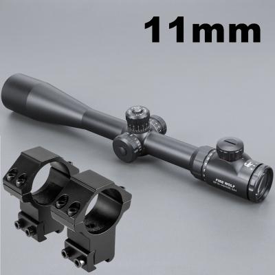 10-40x50 Long Range Riflescope showcasing its sleek design and etched glass reticle, ideal for precision shooting.