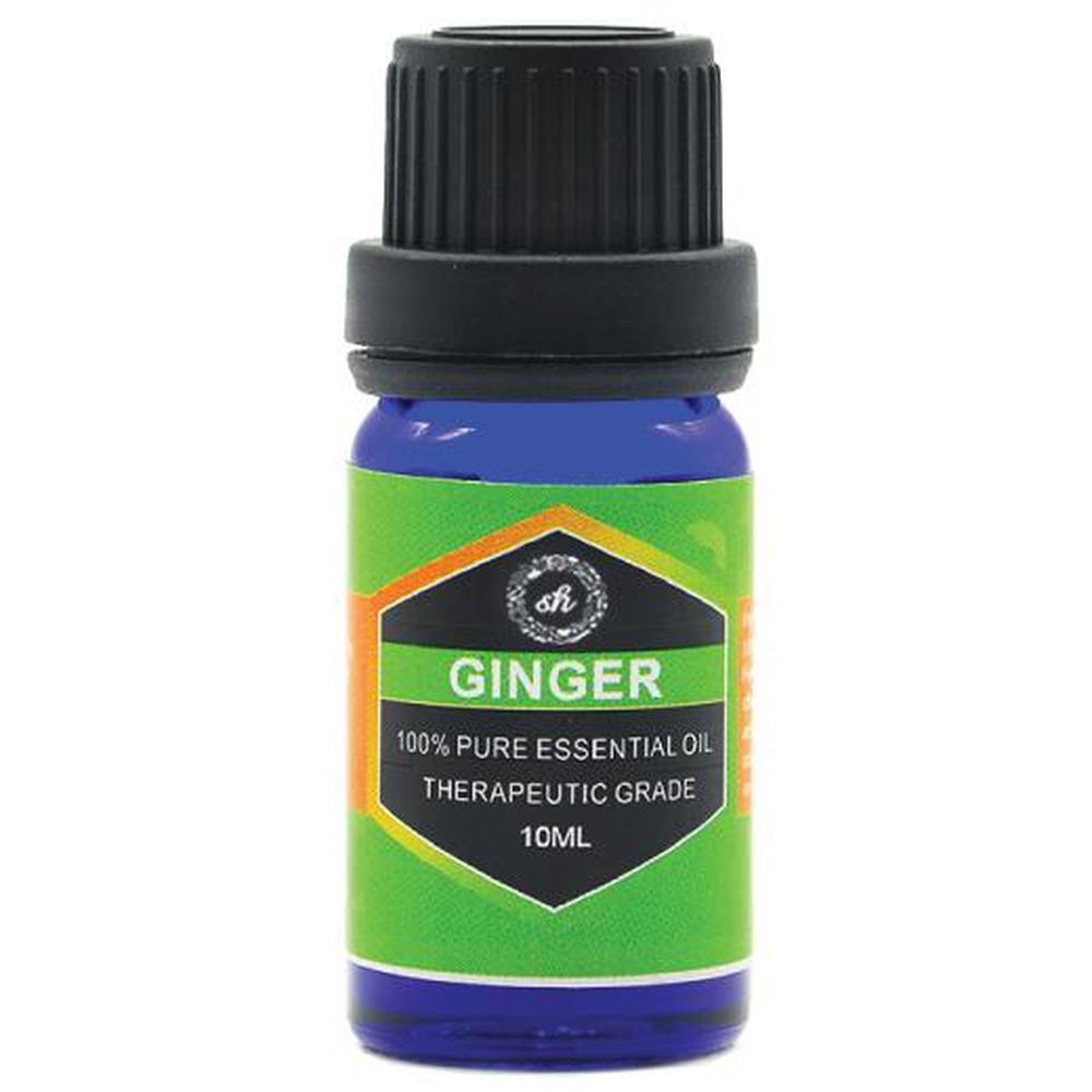 A collection of 10ml essential oil bottles in various scents, including lavender and peppermint, displayed in an elegant arrangement.