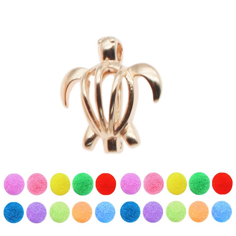 10pcs Classic Rose Gold Mixed Pearl Cage Locket Pendants for aromatherapy, showcasing elegant design and versatility.