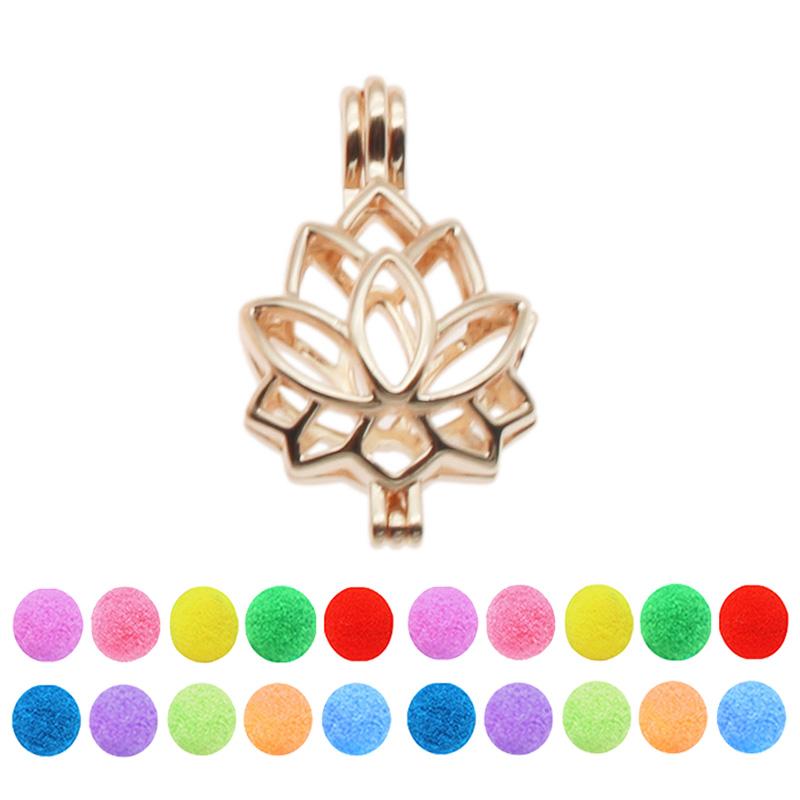 10pcs Classic Rose Gold Mixed Pearl Cage Locket Pendants for aromatherapy, showcasing elegant design and versatility.