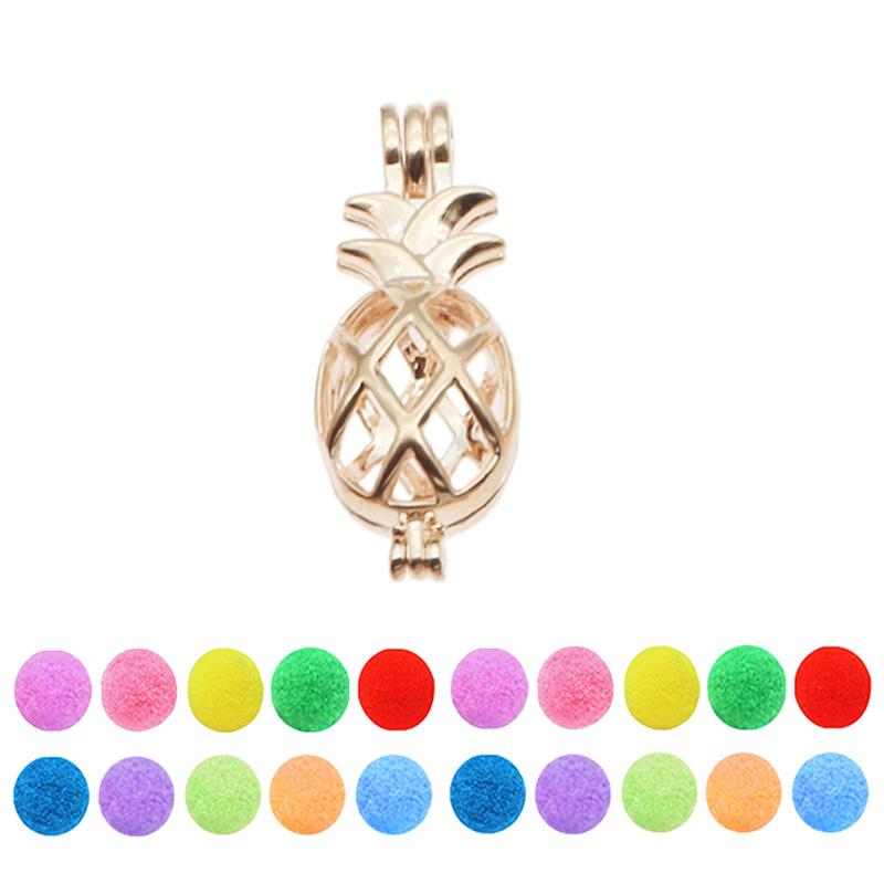 10pcs Classic Rose Gold Mixed Pearl Cage Locket Pendants for aromatherapy, showcasing elegant design and versatility.