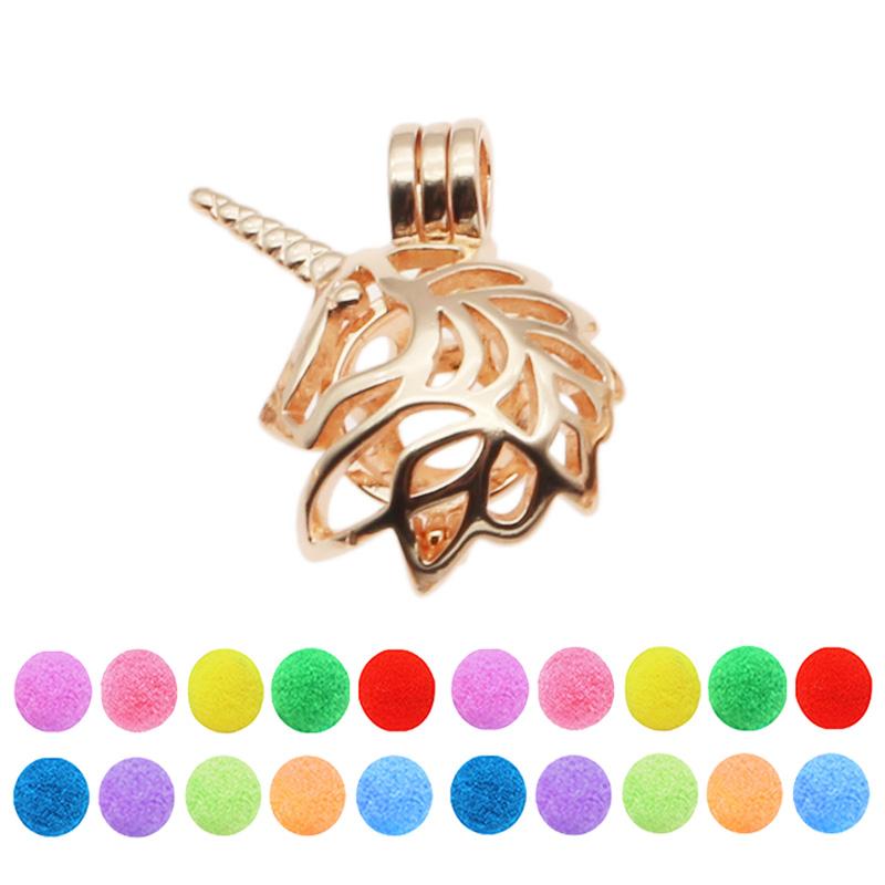 10pcs Classic Rose Gold Mixed Pearl Cage Locket Pendants for aromatherapy, showcasing elegant design and versatility.