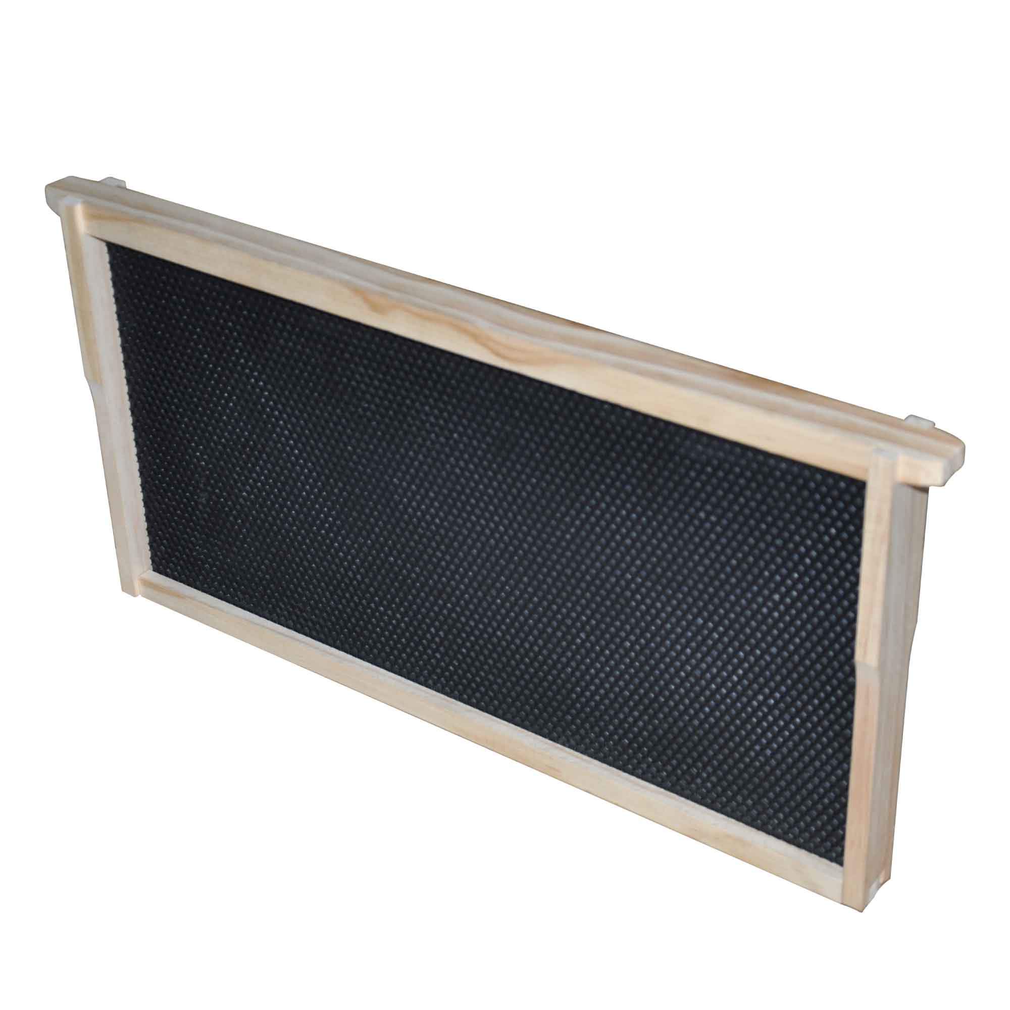 10 assembled timber frames made of New Zealand Pine with sturdy plastic foundations for deep hive setups.