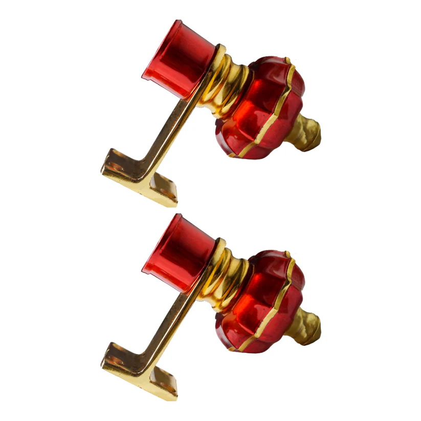 Elegant 12 Peel Wine Gold Curtain Bracket with ball design, showcasing its luxurious finish and sturdy construction.