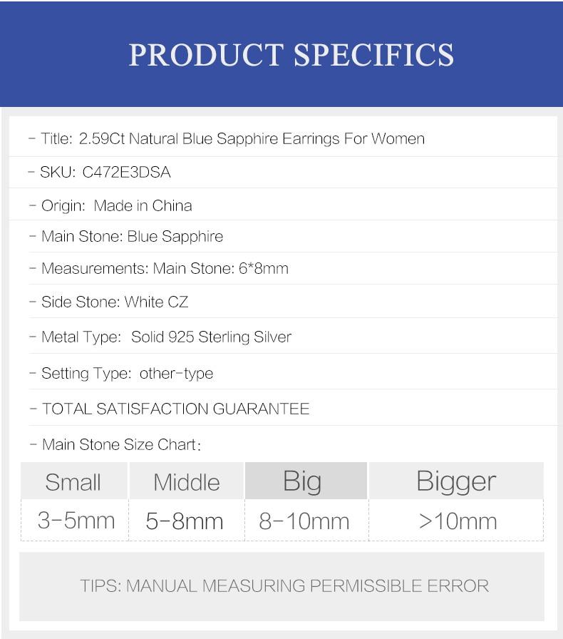 Elegant 1.29ct Natural Sapphire Drop Earrings made of solid 925 sterling silver, featuring a vintage water drop design.