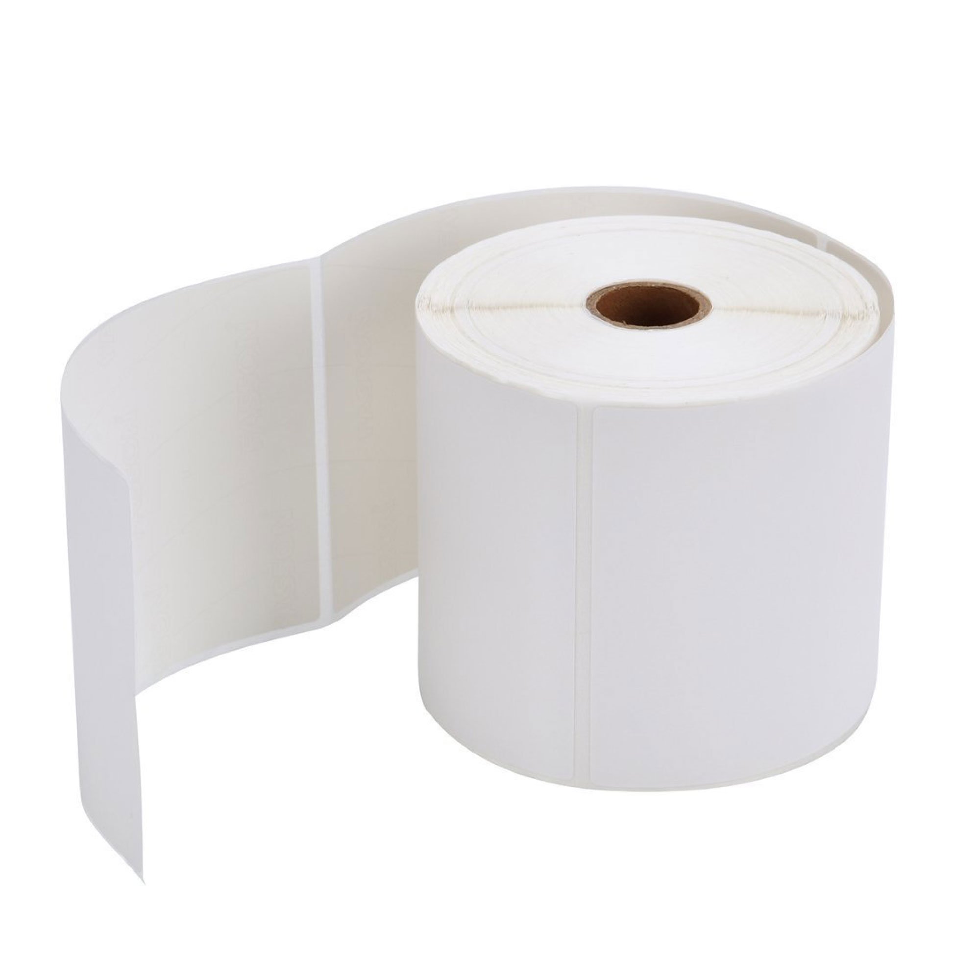 Roll of blank adhesive labels.
