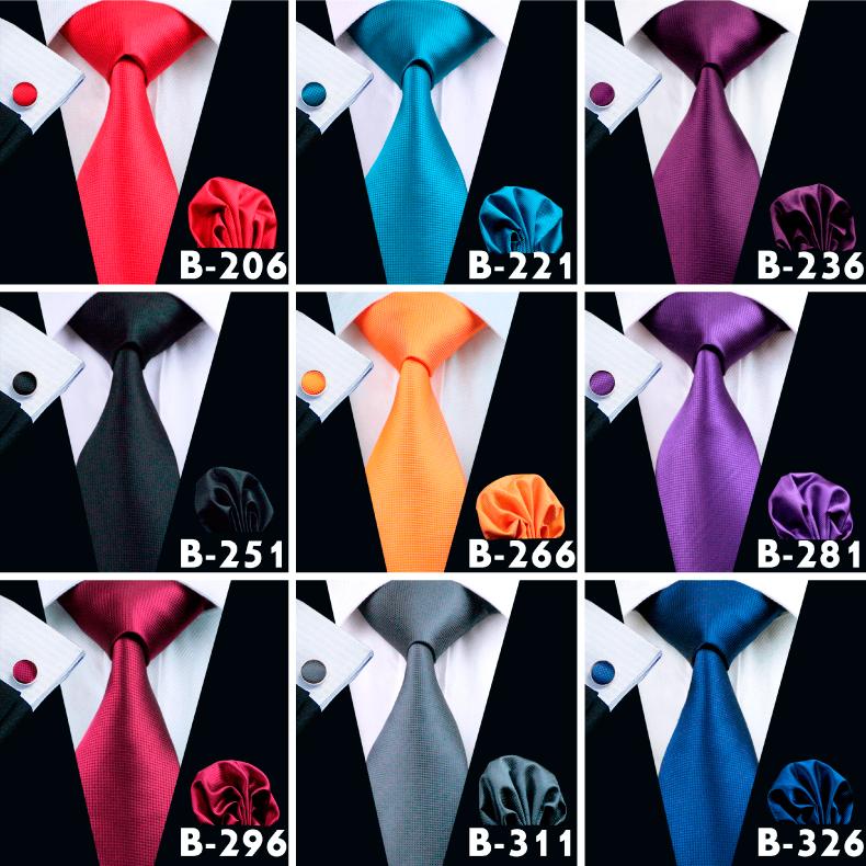 14 Style High Quality Neck Tie Set featuring silk ties, cufflinks, and handkerchief in various colors and patterns.