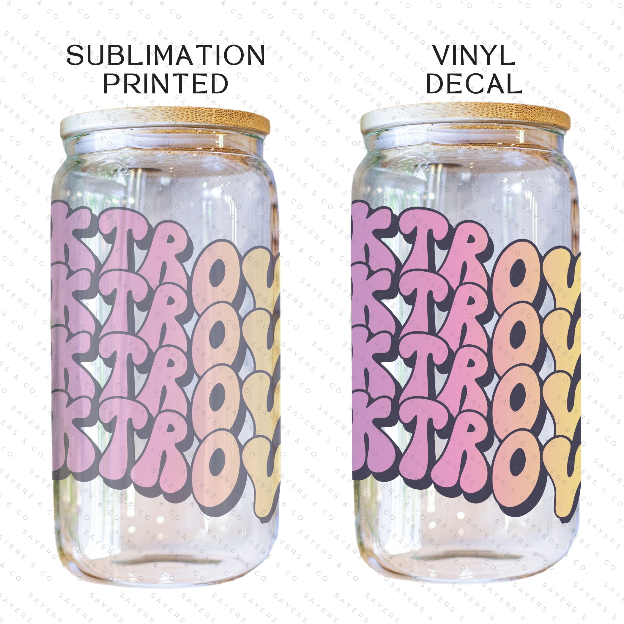 16oz Booktrovert Glass Cup featuring a bamboo lid and clear straw, perfect for iced coffee and other beverages.