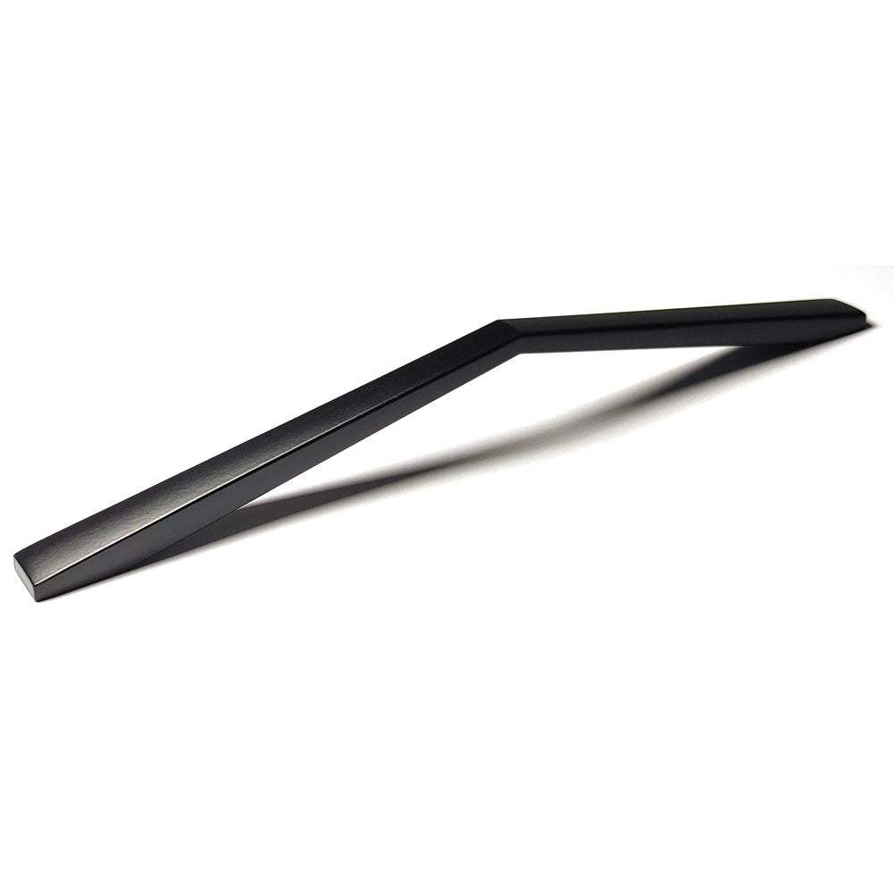 192MM Black Zinc Alloy Kitchen Cabinet Drawer Handle Pulls with modern design and laser edging detail.
