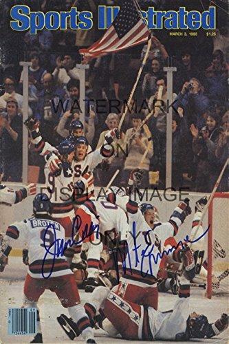 1980 US Olympic Hockey Sports Illustrated poster featuring the team in action, available framed or unframed.