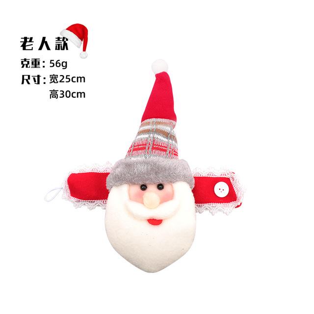 A festive Christmas Rubber Band Curtain Buckle designed for window decoration, made from high-quality fabric with a charming design.