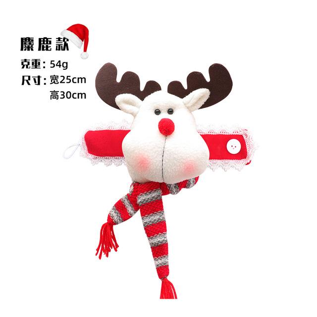 A festive Christmas Rubber Band Curtain Buckle designed for window decoration, made from high-quality fabric with a charming design.