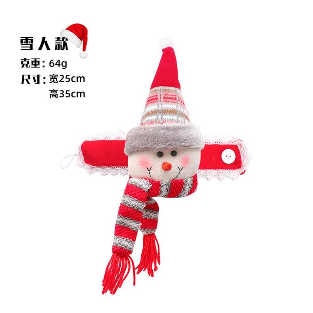 A festive Christmas Rubber Band Curtain Buckle designed for window decoration, made from high-quality fabric with a charming design.