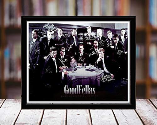 Framed 2009-10 Team Goodfellas Autograph Replica Print in black metal frame, showcasing vibrant team colors and printed signatures.