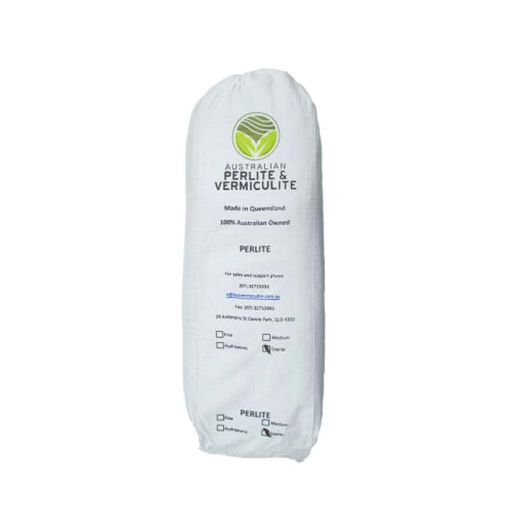 20L Organic Perlite in resealable zip lock bags, ideal for enhancing soil aeration and drainage for plants.