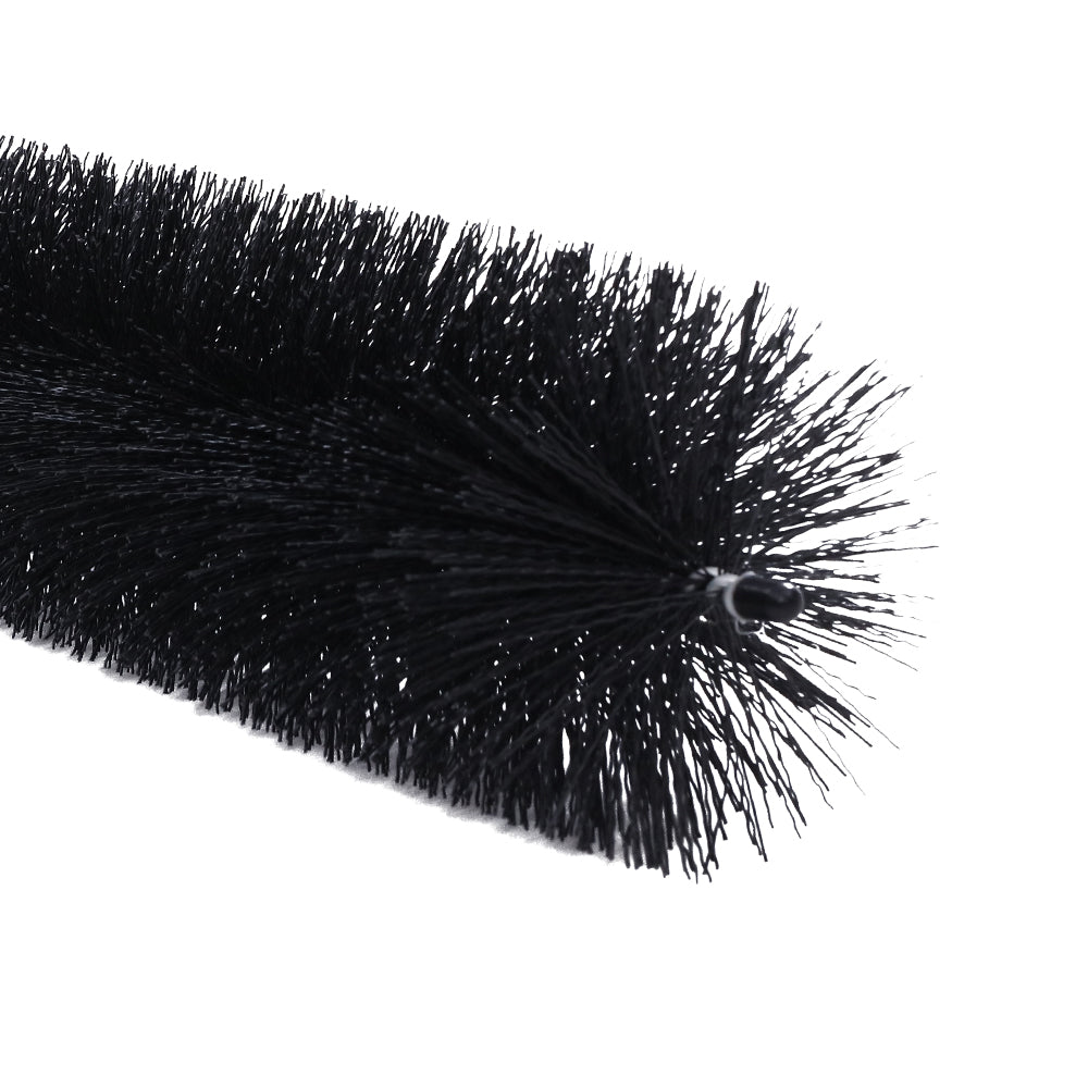 24 pieces of Gutter Brush Guard, 92cm long, designed to block debris while allowing rainwater to flow through, featuring UV-resistant nylon bristles.