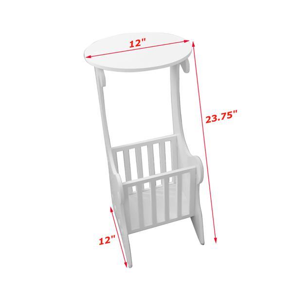 Modern European Style Round Side Table Lamp in white, measuring 30 x 30 x 60 cm, perfect for bedrooms and living rooms.