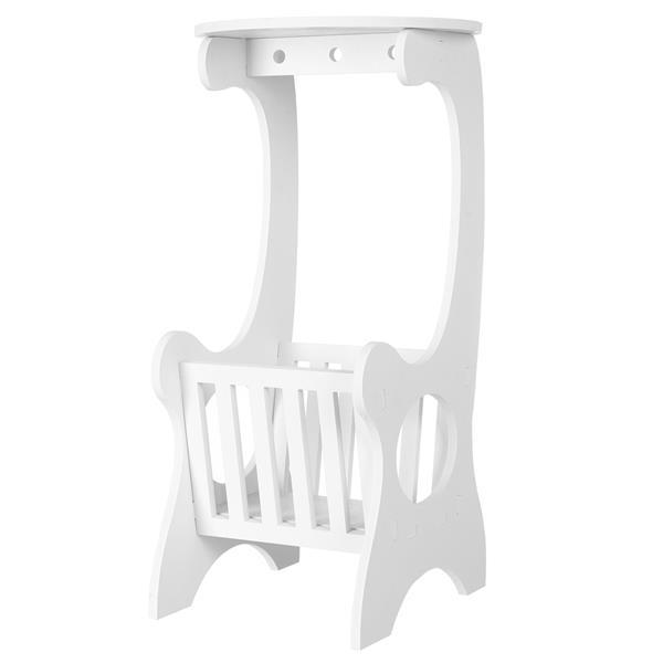 Modern European Style Round Side Table Lamp in white, measuring 30 x 30 x 60 cm, perfect for bedrooms and living rooms.