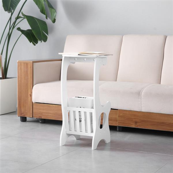 Modern European Style Round Side Table Lamp in white, measuring 30 x 30 x 60 cm, perfect for bedrooms and living rooms.