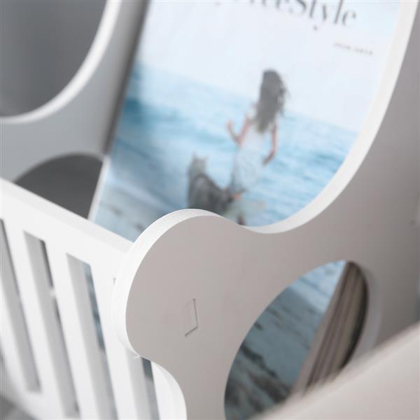 Modern European Style Round Side Table Lamp in white, measuring 30 x 30 x 60 cm, perfect for bedrooms and living rooms.