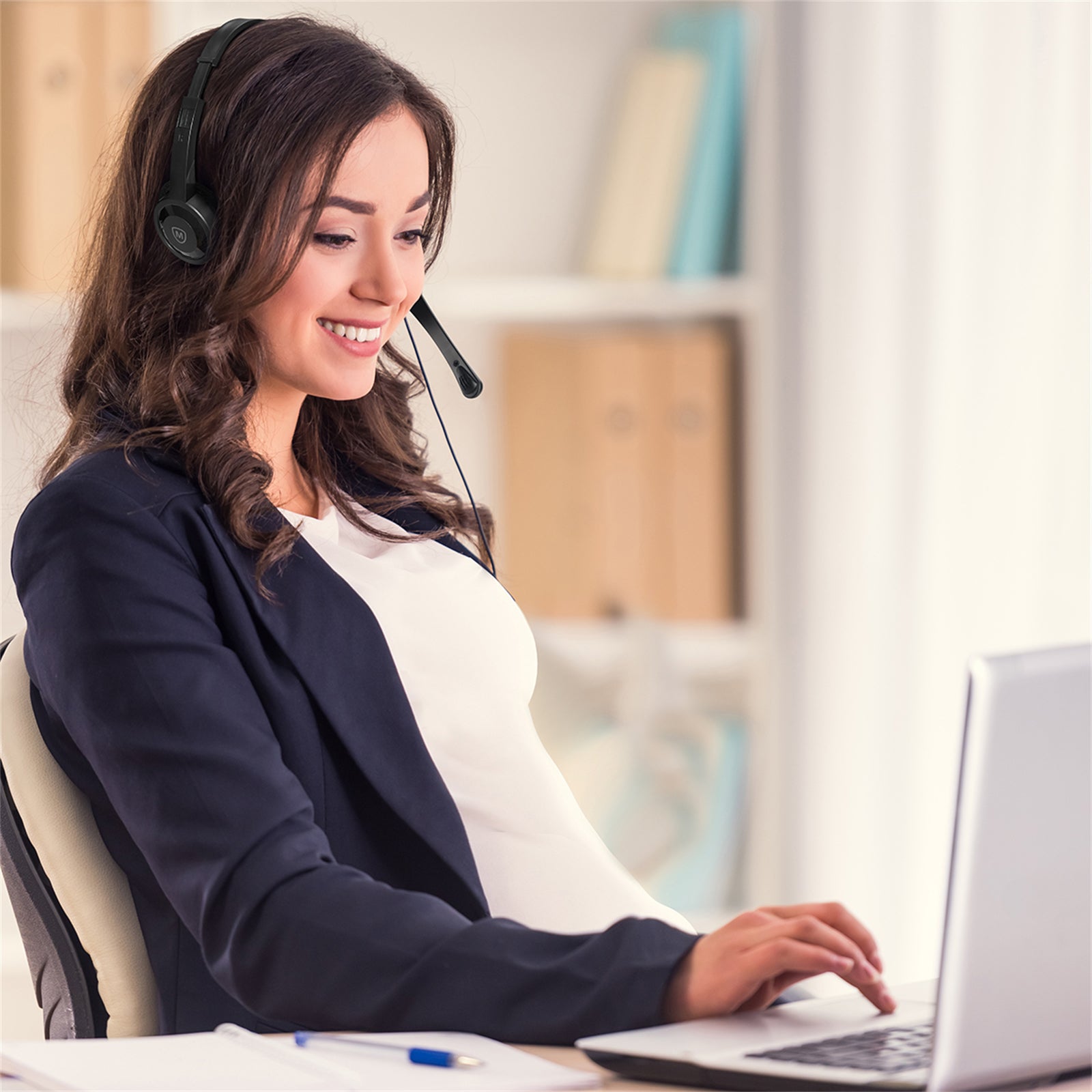 3.5mm Multi Device Stereo Headset with adjustable headband and padded earcups, designed for comfort and high fidelity sound.