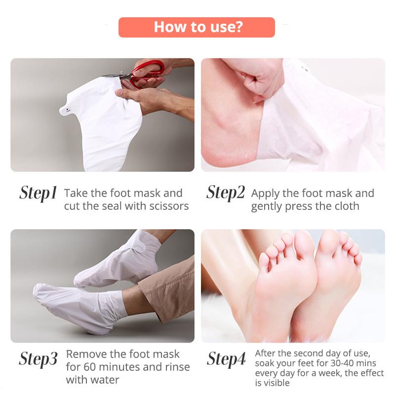 Baby Foot Peeling Renewal Foot Mask package containing 3 packs and 6 pieces of foot masks designed for dead skin removal.