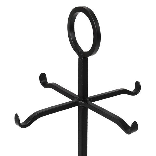 5 In 1 Fireplace Stove Tool Set featuring brushes, shovels, pliers, and poker on a flat iron cross base, ideal for fireplace maintenance.