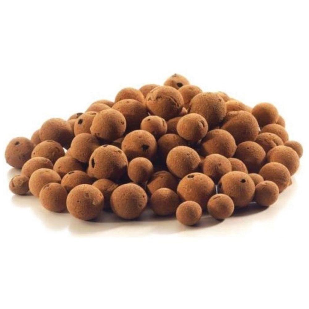 50L bag of premium organic Hydro Clay Balls for hydroponic systems, showcasing round expanded clay spheres for optimal drainage and aeration.