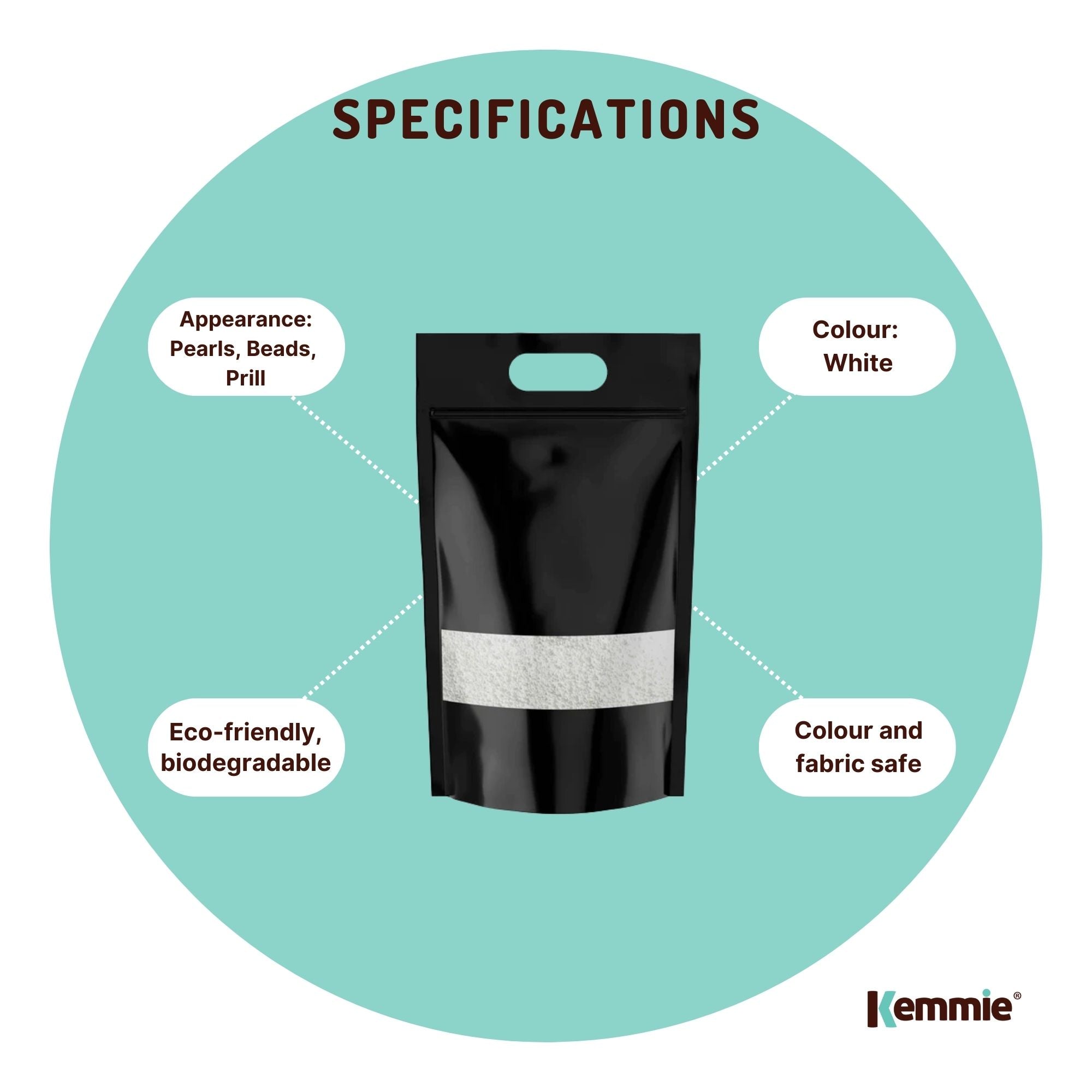 5Kg Sodium Percarbonate in a resealable bucket, a versatile eco-friendly laundry cleaner and sanitiser, ideal for stain removal and deodorising.