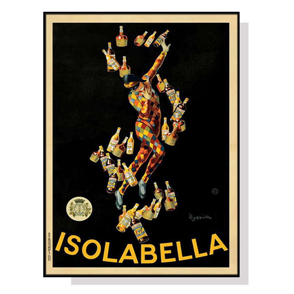 80cmx120cm Isolabella Black Frame Canvas Wall Art showcasing a modern design with a floating effect.
