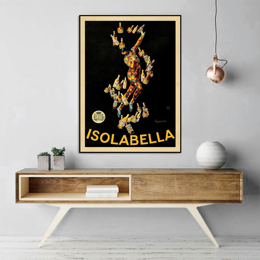 80cmx120cm Isolabella Black Frame Canvas Wall Art showcasing a modern design with a floating effect.
