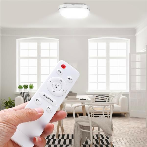 85-265V LED Ceiling Light in square shape, showcasing modern design and white acrylic lampshade.