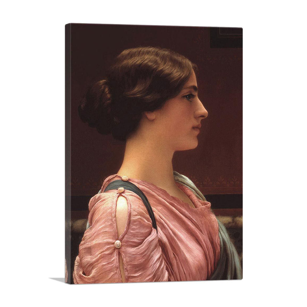 A Classical Beauty Cleonice canvas print showcasing elegant modern art with vibrant colors and intricate details.