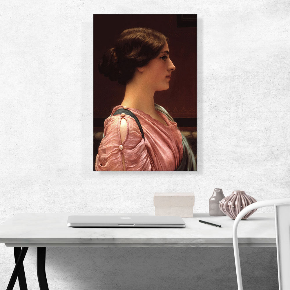 A Classical Beauty Cleonice canvas print showcasing elegant modern art with vibrant colors and intricate details.