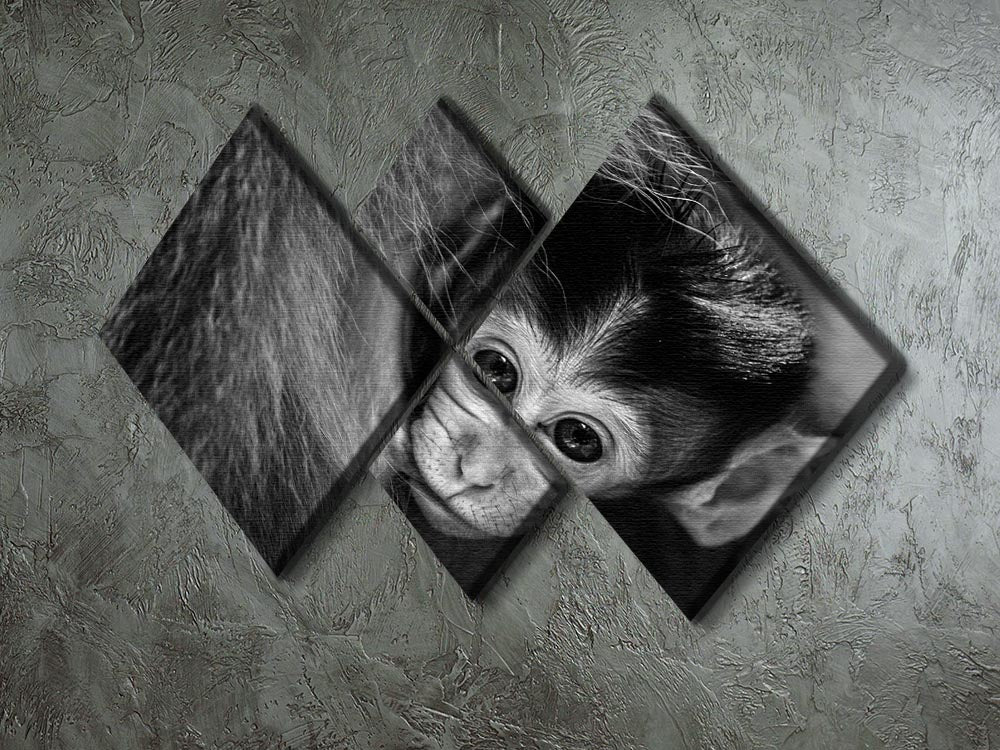 A beautiful 4-square multi-panel canvas artwork titled 'A Mother's Love', showcasing a harmonious design that captures maternal affection.