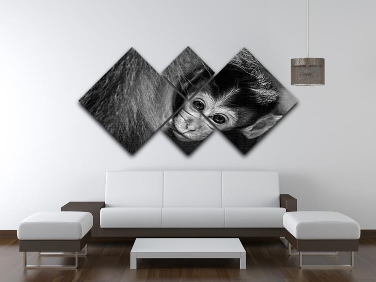 A beautiful 4-square multi-panel canvas artwork titled 'A Mother's Love', showcasing a harmonious design that captures maternal affection.