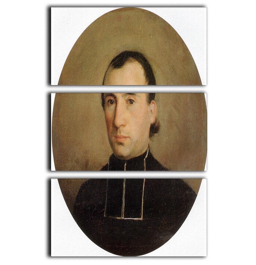 A stunning 3-panel canvas art featuring Eugene Bouguereau's portrait from 1850, showcasing intricate details and vibrant colors.