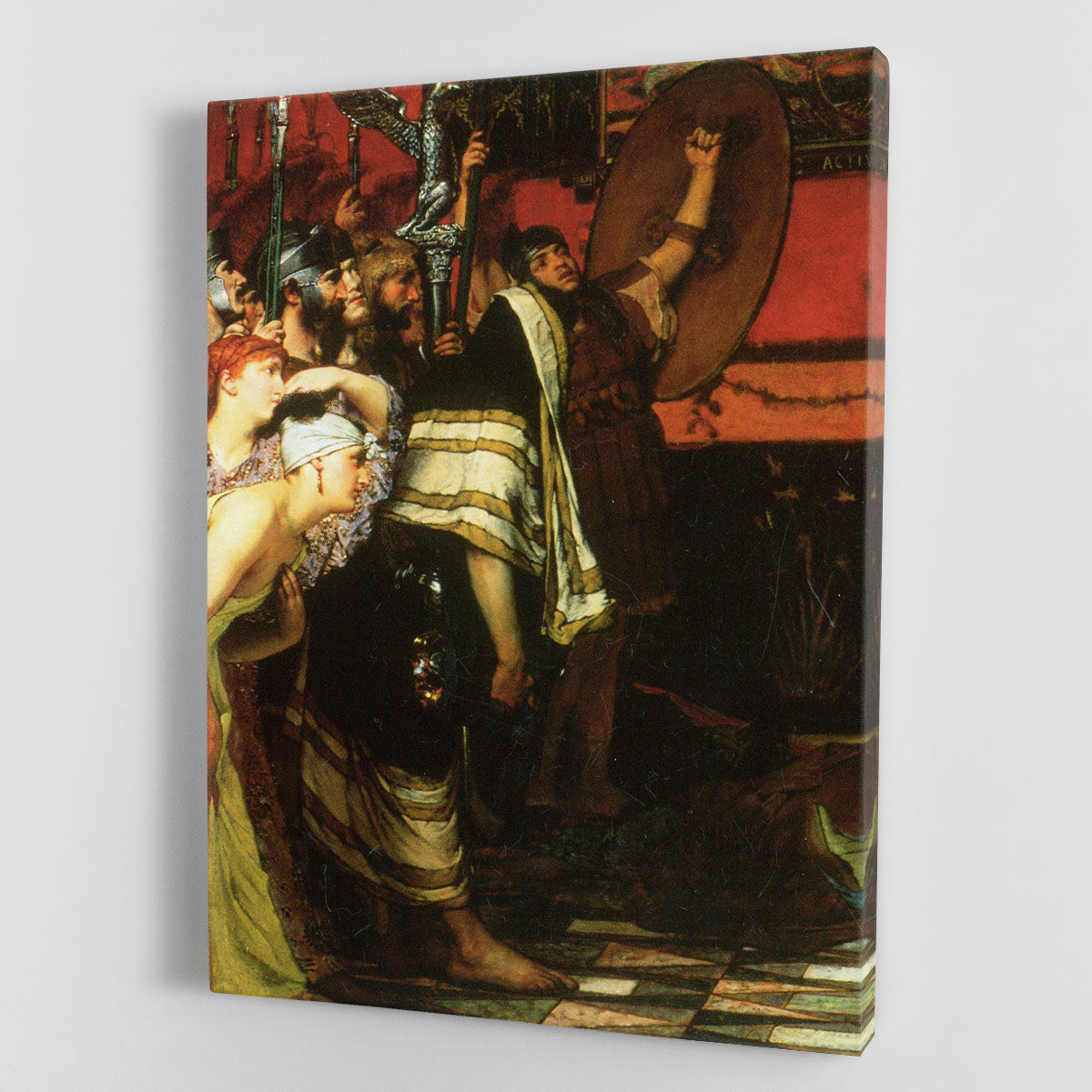 A Roman Conqueror canvas print by Alma Tadema, showcasing intricate details and vibrant colors, perfect for home decor.