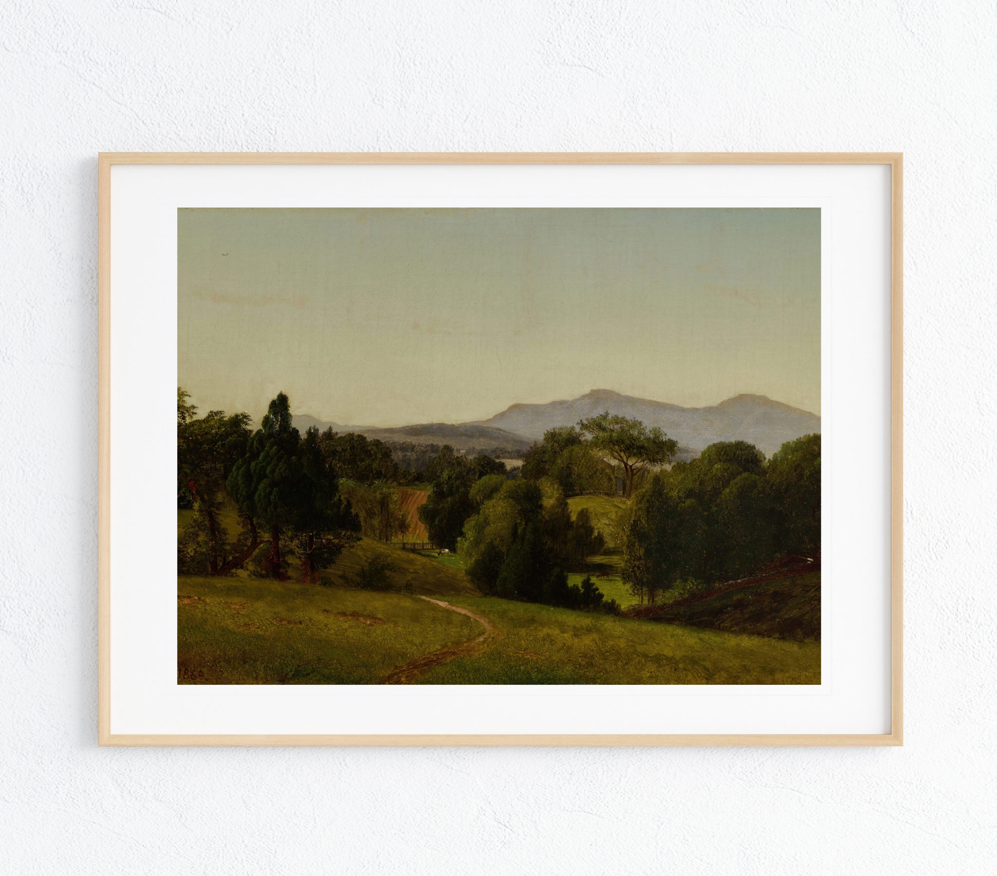 A vibrant Summer Evening Art Print showcasing a breathtaking landscape with rich colors and intricate details on museum-grade canvas.