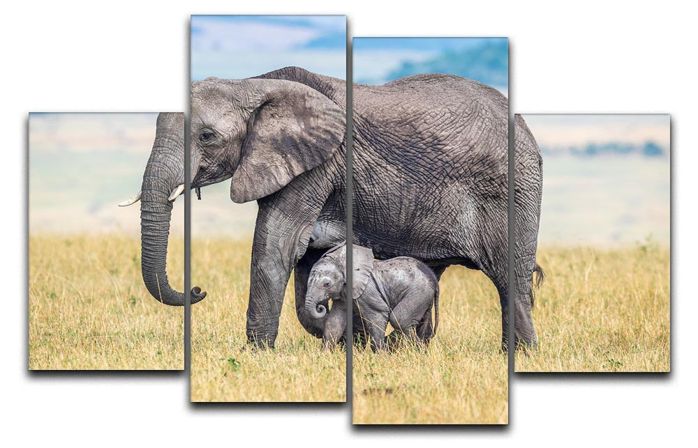 A stunning 4-split canvas artwork featuring four equal panels that create a cohesive image, perfect for modern decor.
