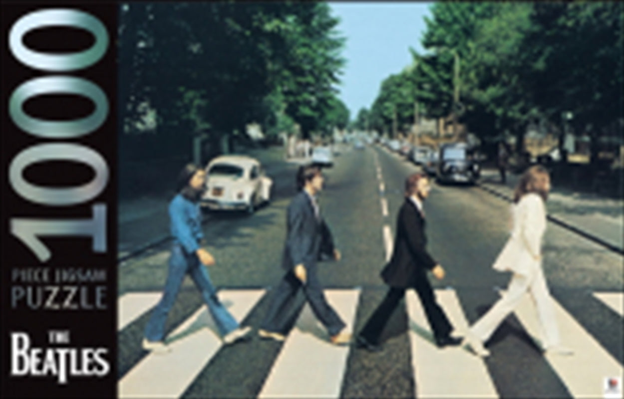 Abbey Road The Beatles 1000 Piece Puzzle featuring the iconic album cover with band members crossing the street.
