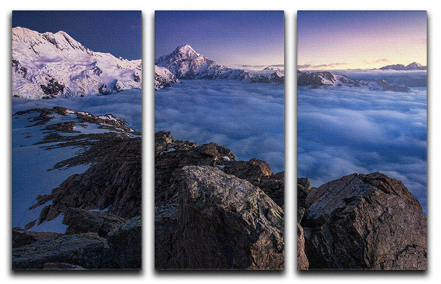 Above The Clouds 3 Split Panel Canvas Print featuring a serene sky design, perfect for enhancing any room's decor.